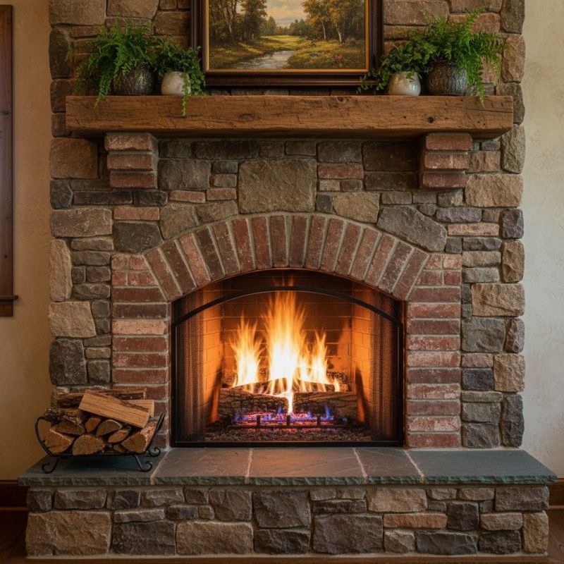 Brick Vs. Stone Finishes For Gas Fireplace Surrounds